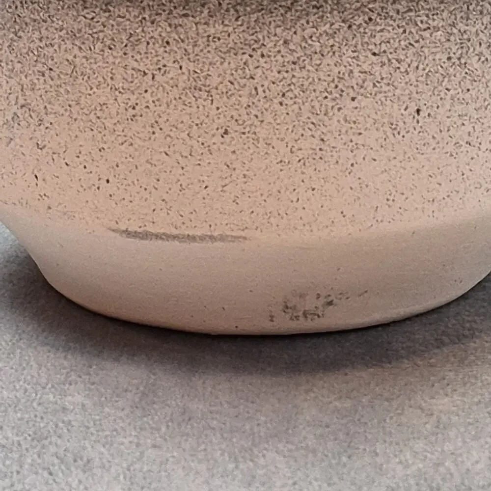 Paul Uhl Signed Ceramic Art Vase Unique Form with Black, White and Red Glaze